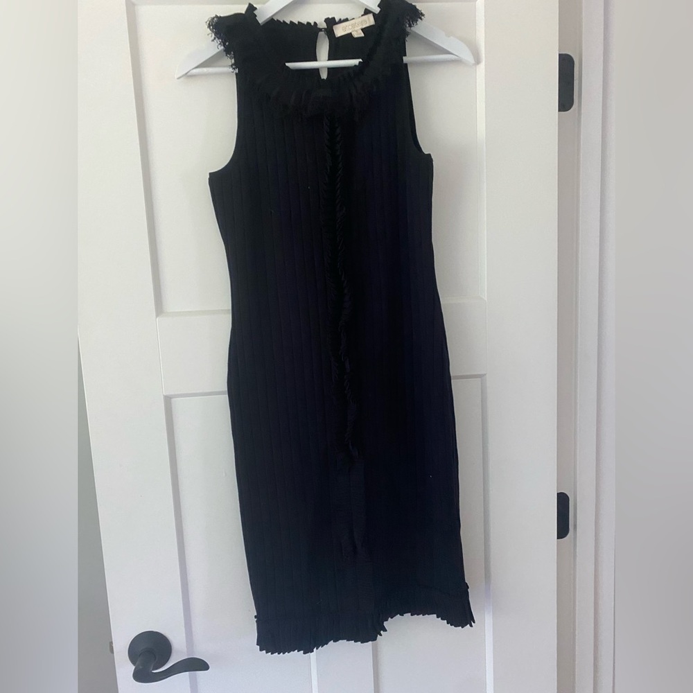 Etcetera black dress with ruffles